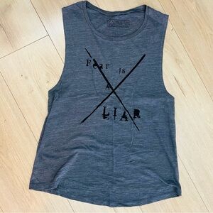 Gray “Fear Is A Liar” Muscle Tank